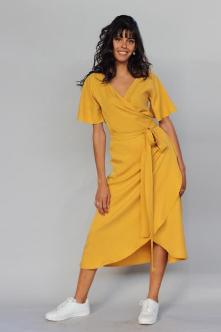Wrap Dress Luma Yellow