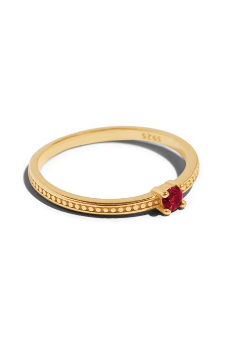 The Emma Ring Red Solid 14k Recycled Gold