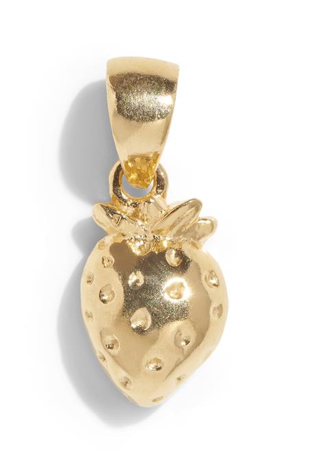 The Strawberry Pendant Solid 14k Gold