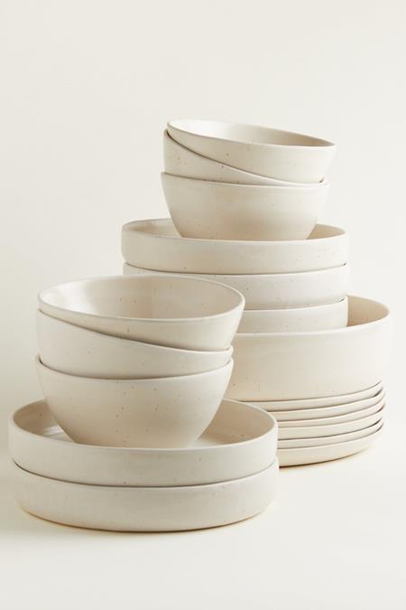 Dinner Set Traditional Natural White (19 pieces)