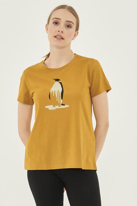 T-Shirt Imprimé Pingouin Jaune Foncé