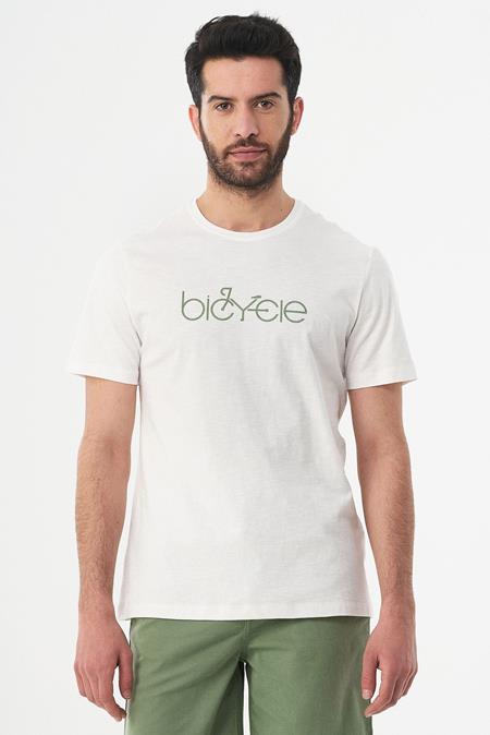 T-Shirt Fahrrad Aus Bio-Baumwolle Weiß