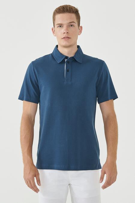 Polo Shirt Organic Cotton Dark Blue
