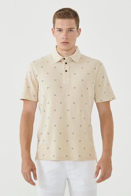 Polo Shirt Bicycles Beige