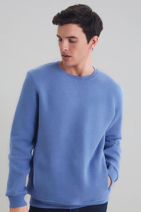 Sweatshirt Side Pockets Blue