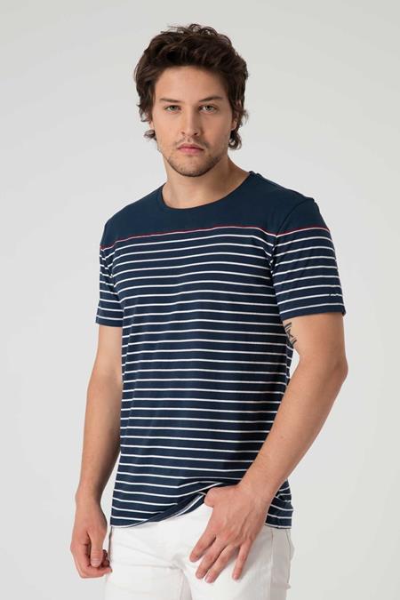 T-Shirt Striped Navy