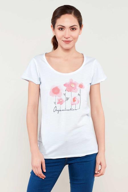 T-Shirt Mit Floralen Motiven