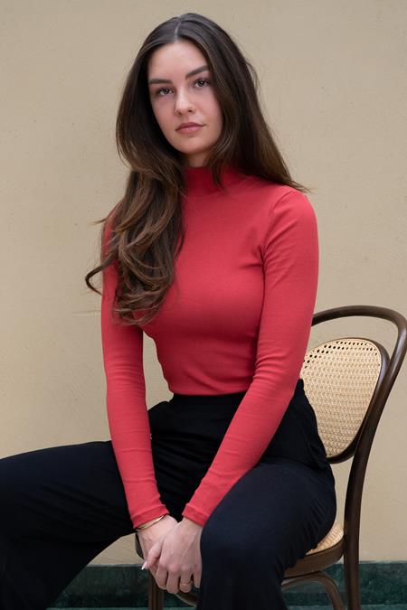 Maia Rib Colt Pullover Rot