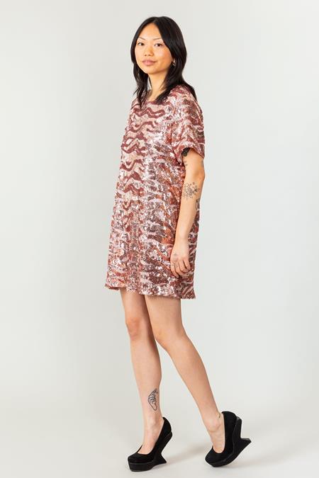 Tianna Jurk Roségouden Pailletten