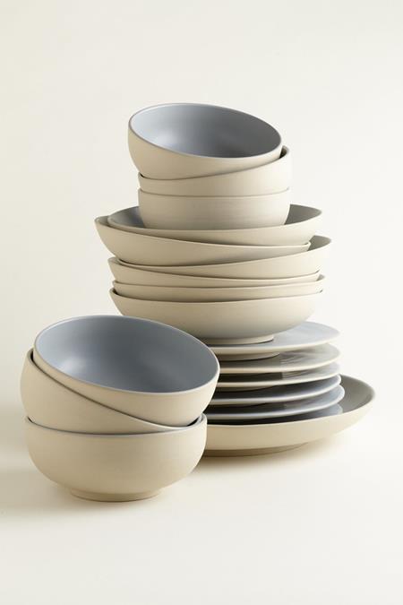 Diner Set Klassiek Duif Blauw Interieur