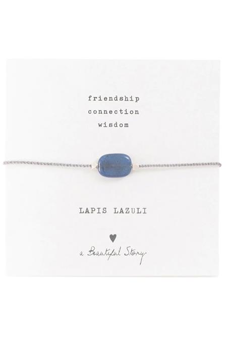 Bracelet Gemstone Cards Lapis Lazuli Blue