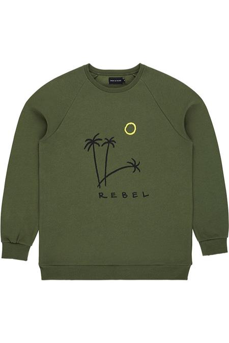 Sweatshirt Rebel Palm Kiwi Grün