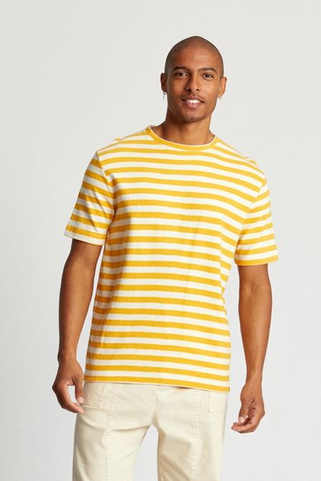 T-Shirt Sweat Kin Stripe Amber Yellow