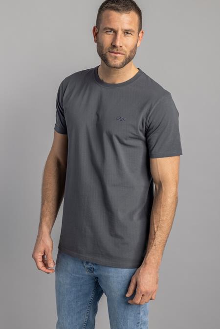 T-Shirt Logo Slim Basaltgrijs
