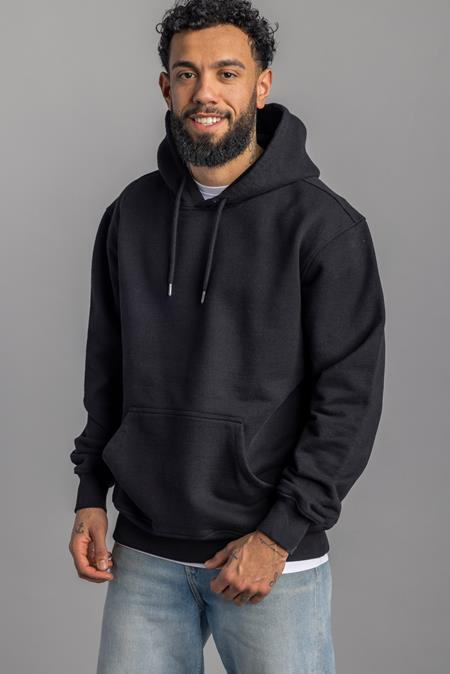 Hoodie Oversized Zwaar Katoen Zwart