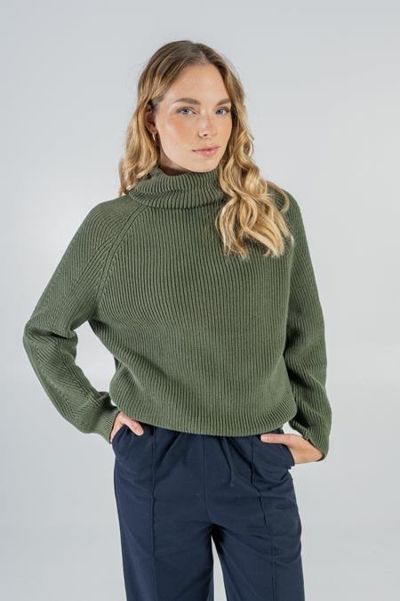 Turtleneck Sweater Thyme Green