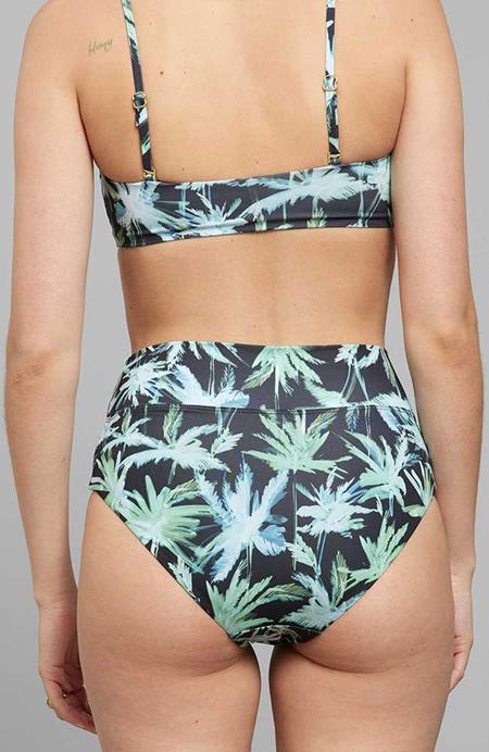 Bikinibroekje Slite Painted Palm Zwart & Groen