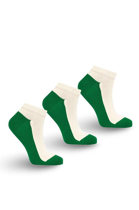 Ankle Socks Box Set 3x White & Green