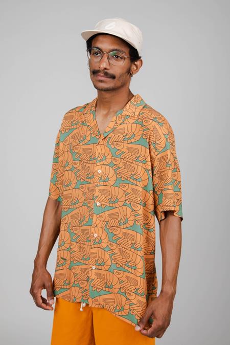 Shirt Gamba Faes Aloha Morera & Orange