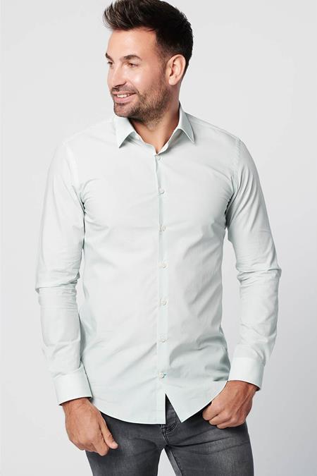 Overhemd Slim Fit Business Apple Lichtgroen