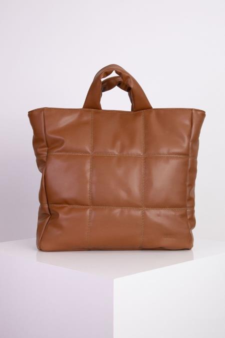 Handbag Quilted Linn Caramel Brown