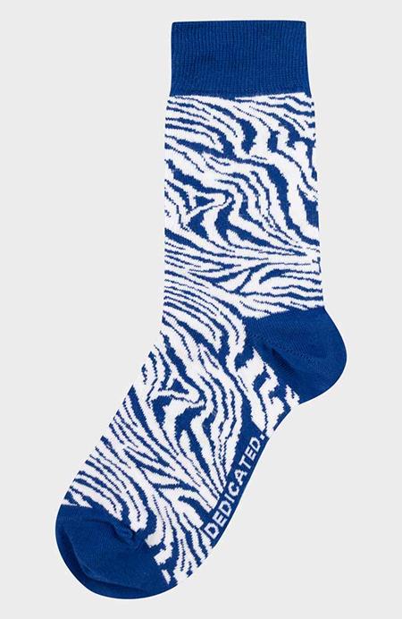 Socken Zebra Sodalith Blau