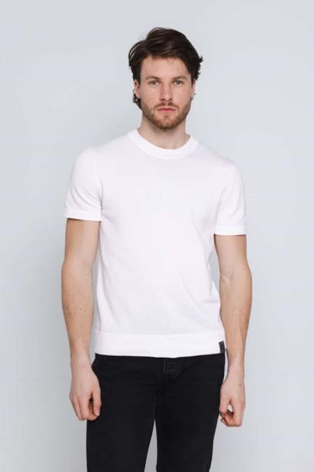 Feinstes Baumwoll-T-Shirt Weiß