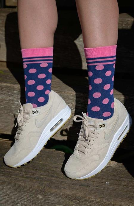 Pink Polka Dot Socks