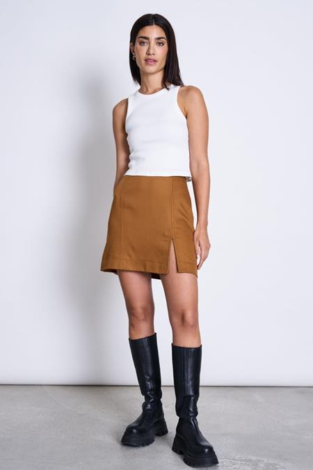 Mini Skirt Ainoha Cognac Brown
