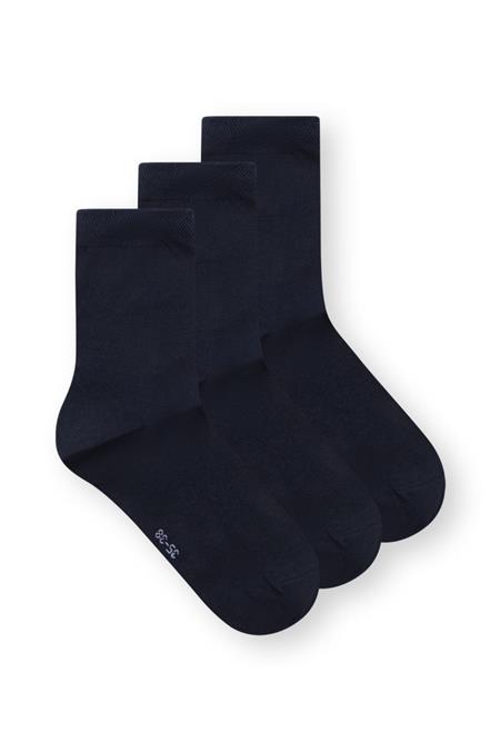 Mid Socks 3 Pack Midnight Blue