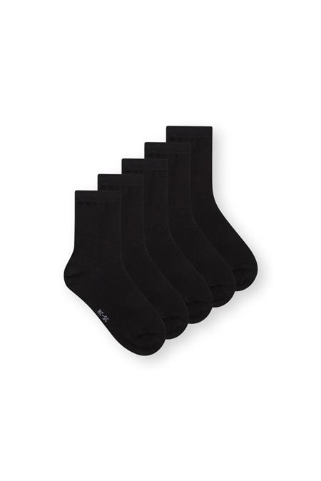 Mid Socks 5 Pack Black