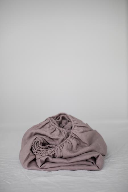 Linen Fitted Sheet Rosy Brown