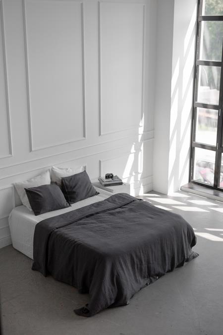 Linen Bedding Set Charcoal