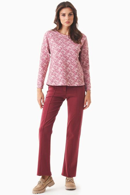 Flared Pants Organic Cotton And Tencel™ Modal Red