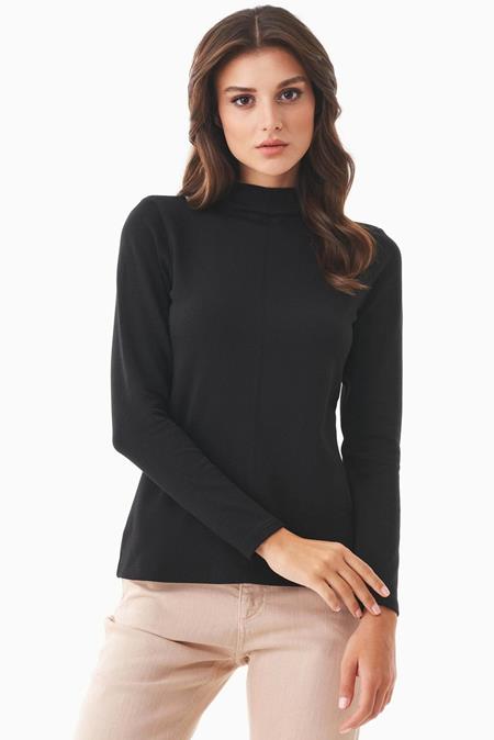 Long Sleeve Shirt Organic Cotton And Tencel™ Modal Black