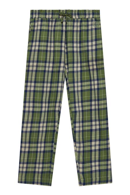 Pyjama Bottoms Jim Jam Mens Gots Organic Cotton Pine Green
