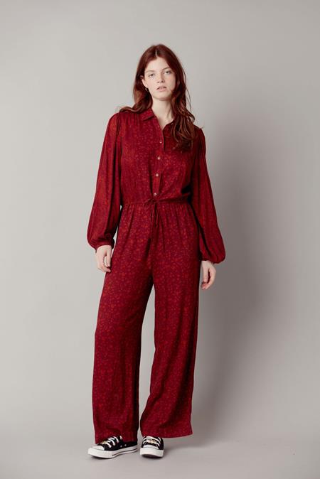 Jumpsuit Ava Rayon Wine Red