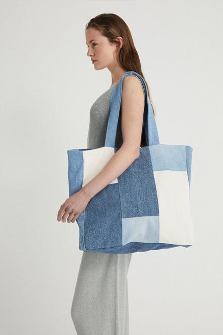 Shopping Bag Blue/White
