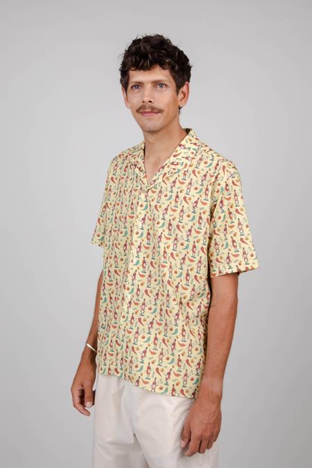Overhemd Pittig Aloha Geel