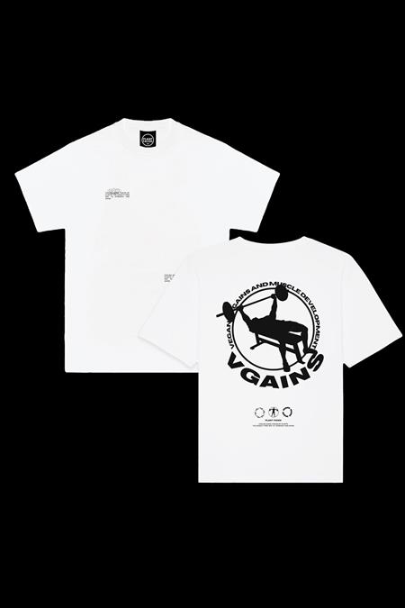 T-Shirt Vgains Emblème Pump Blanc