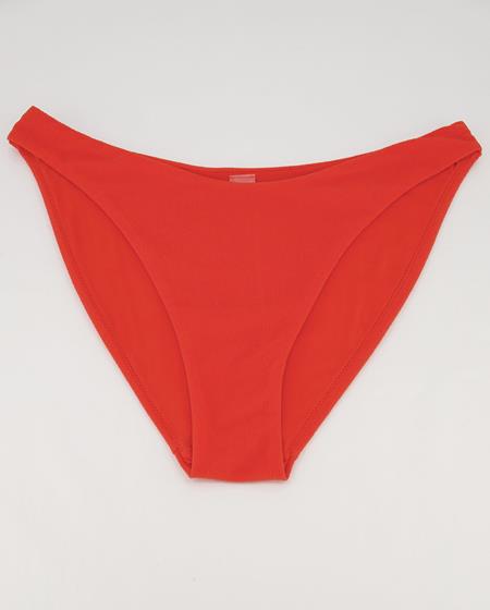 Bikini Briefs Medium Rise Papaya Red 2
