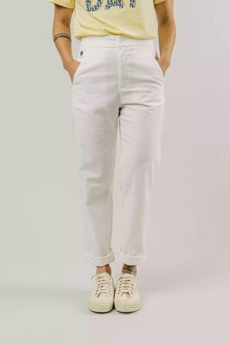 Pantalon Chino Capri Blanc