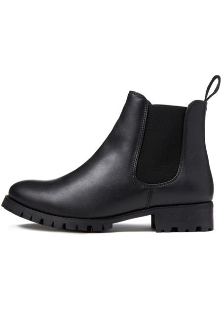 Luxe Deep Tread Chelsea Boots Black