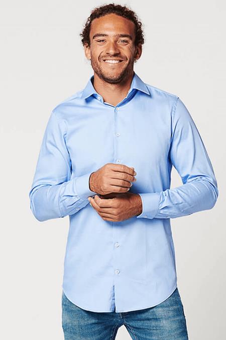 Overhemd Regular Fit Circulair Blauw