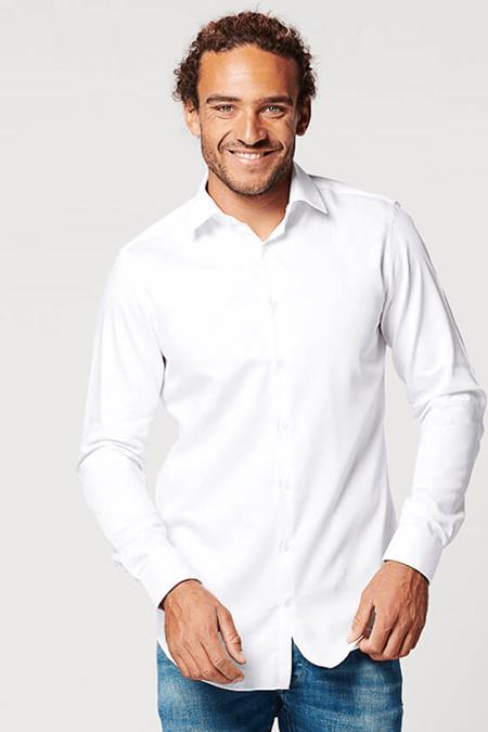 Shirt Slim Fit Sleeve Length 7 Circular White