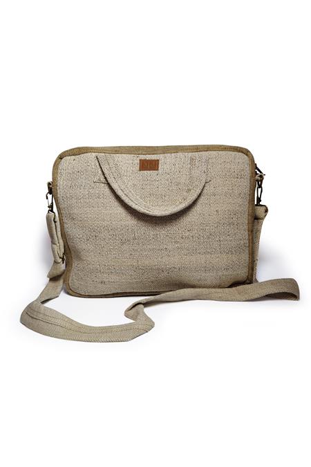 Milan Natural Laptop Bag | Organic Hemp & Nettle