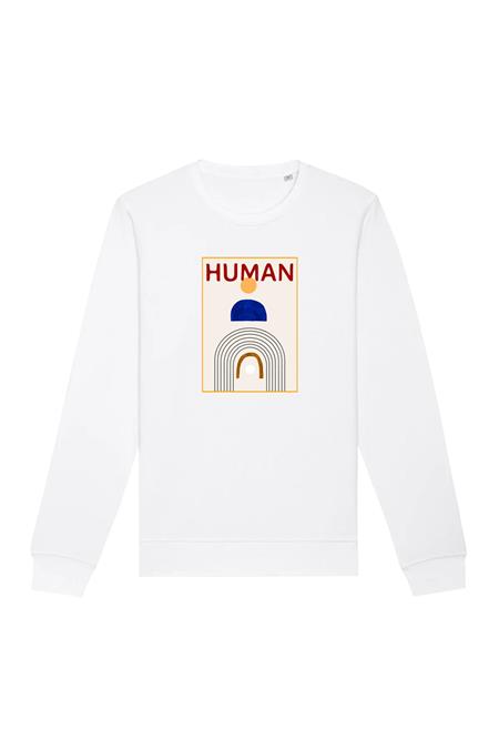 Sweatshirt Human White