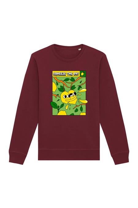 Sweatshirt Squeeze The Day Bordeaux