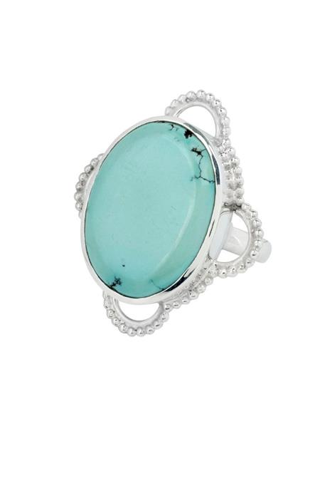 Turquoise Ring Zilver Nr2
