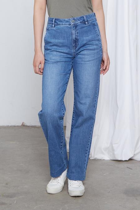 Jeans Flared Dew French Pocket Blauw
